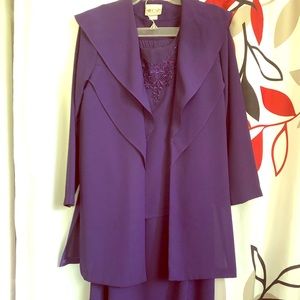 Women 3 piece purple skirt suite